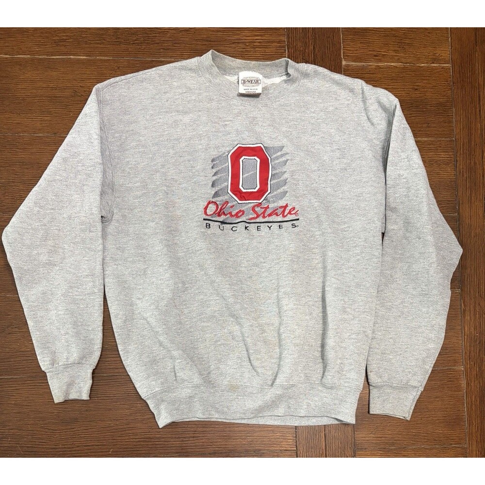 Vintage Ohio State Buckeyes Men’s Size M Grey Made In USA Crewneck Sweater